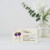 Party Balloons und Florals Business Card Visitenkarte (Stehend Vorderseite)