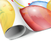 Party Balloons und Streamers Geschenkpapier (Rolleneckpunkt)