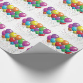 Party Balloons Wrapping Paper Geschenkpapier (Ecke)