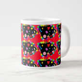 Party-Balottendesign Rot und andere Farben Jumbo-Tasse (Vorderseite Rechts)