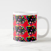 Party-Balottendesign Rot und andere Farben Jumbo-Tasse (Rechts)