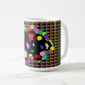 Party-Balottendesign Rot und andere Farben Kaffeetasse (VorderseiteRechts)
