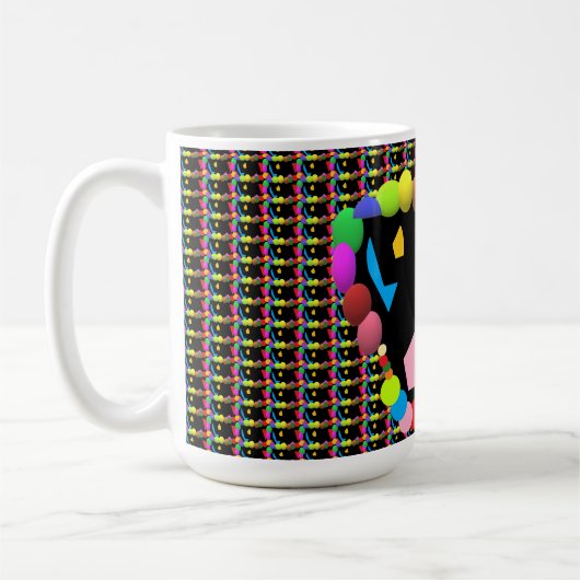 Party-Balottendesign Rot und andere Farben Kaffeetasse (Links)