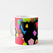 Party-Balottendesign Rot und andere Farben Kaffeetasse (Vorderseite Links)