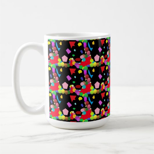 Party-Balottendesign Rot und andere Farben Kaffeetasse (Links)