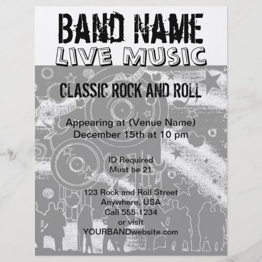 Party Band Des Livemusik Konzert Flyer Zazzle De