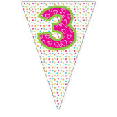 Party Banner/3. Geburtstag Wimpelkette (Zweite Fahne)