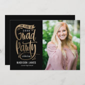 Party Banner Abschluss Ankündigung Einladung (Vorne/Hinten)