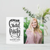 Party Banner Abschluss Ankündigung Einladung (Stehend Vorderseite)