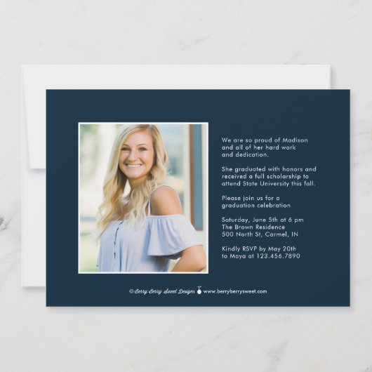 Party Banner Abschluss Ankündigung Einladung (Rückseite)