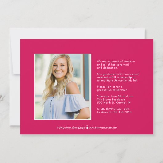 Party Banner Abschluss Ankündigung Einladung (Rückseite)