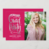 Party Banner Abschluss Ankündigung Einladung (Vorne/Hinten)