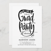 Party Banner EDITABLE FARBEN Abschluss Einladung (Vorne/Hinten)