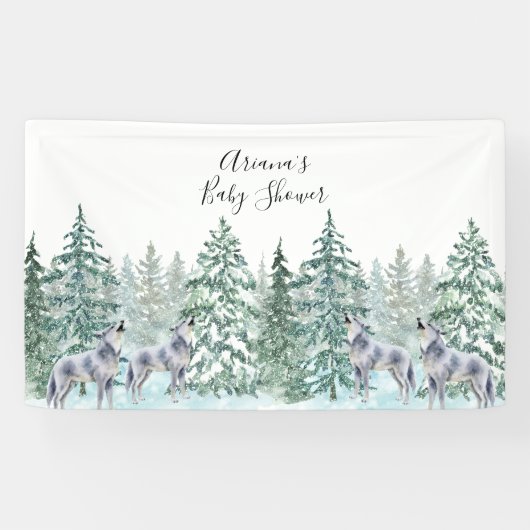 Party-Banner "Forest Animals Baby Shooting" Banner (Horizontal)