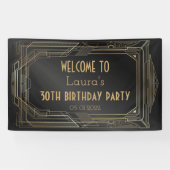 Party-Banner für Gold und Black Great Gatsby Banner (Horizontal)