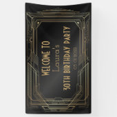 Party-Banner für Gold und Black Great Gatsby Banner (Vertikal)