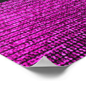 Party-Banner für moderne Glam Sequins Pink & Grau Poster (Ecke)