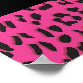 Party-Banner mit rosafarbenem Leopard Poster (Ecke)