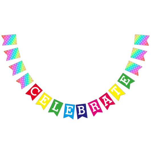 Party Banner/Regenbogen und Polka Docks Wimpelkette (Alle)