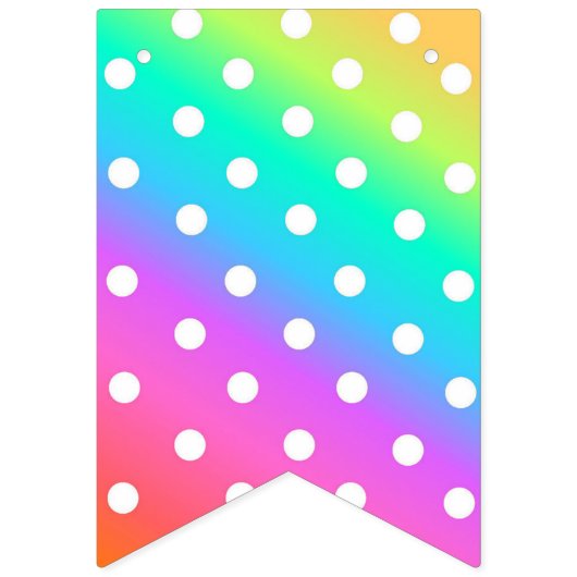 Party Banner/Regenbogen und Polka Docks Wimpelkette (Zweite Fahne)