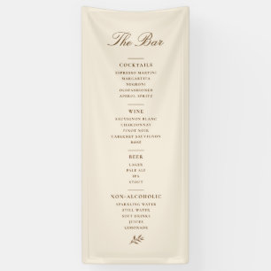 Party Bar Menü Schild Creme The Bar Braune Schrift