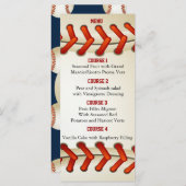 Party Baseball-Thema Persönliche Menükarten (Vorne/Hinten)