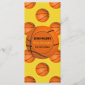 Party Basketball Themenkarte Menükarte (Rückseite)