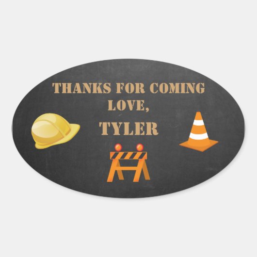 Party Bau Danke, Aufkleber (Vorderseite)