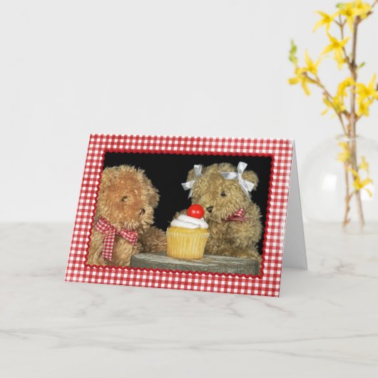 Party Bears Karte (Gelbe Blume)