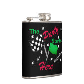 Party beginnt hier Race Name Personalisiert Bevera Flachmann (Rechts)