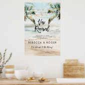 Party-Begrüßungszeichen für Beachvogelverlängerung Poster (Küche)