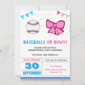 Party bei Baseballs oder Bows Geschlechtsverkehr Einladung (Vorderseite)