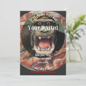 Party bei den Tiki Bar Rum Drinks Einladung (Stehend Vorderseite)