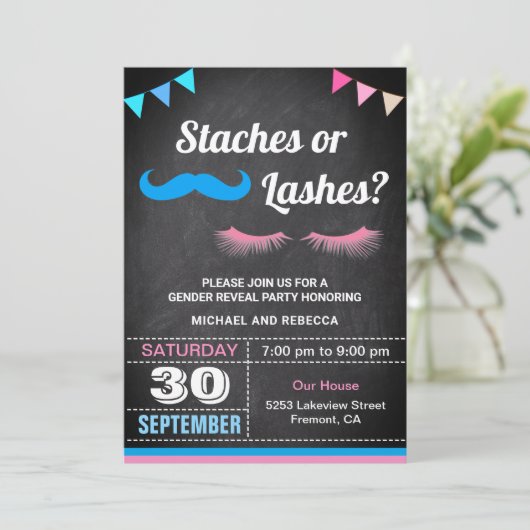 Party bei Strähnen oder Lashes Geschlechtsverkehr Einladung (Stehend Vorderseite)