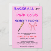 Party beim Baseball oder beim Pink Bows Einladung (Vorderseite)