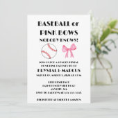 Party beim Baseball oder beim Pink Bows Einladung (Stehend Vorderseite)