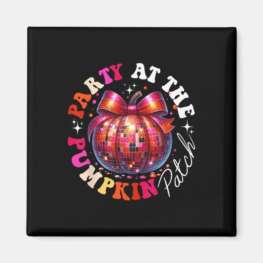 Party beim Pumpkin Patch Disco Pumpkin Fall Autu Magnet (Vorne)