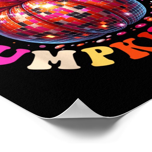 Party beim Pumpkin Patch Disco Pumpkin Fall Autu Poster (Ecke)