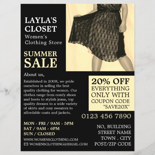 Party, Bekleidungswerbung Flyer (Vorne)