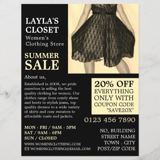 Party, Bekleidungswerbung Flyer (Vorne)