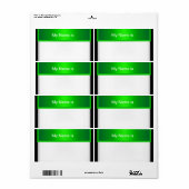 Party-Beschriftungsmarke Grün (Vorne)