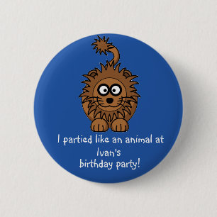 Party-bevorzugt Tierlöwe-Knopf Party-Andenken Button