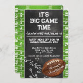 Party Big Game Bowl Game Einladung (Vorne/Hinten)