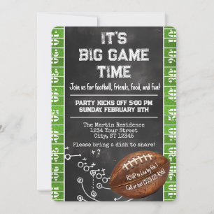 Party Big Game Bowl Game Einladung