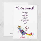 Party Bird Ukrainische Folk Kunst, Dichtung und Mu Einladung (Vorne/Hinten)