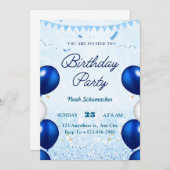 Party Birthday Einladung (Vorne/Hinten)