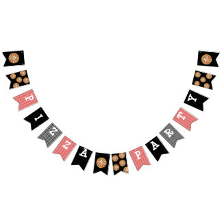 Party "Birthday Flag Banner" für Schwarze und Rote Wimpelkette