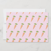 Party Birthday Kaninchen Foto Osterrosa Einladung (Rückseite)