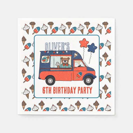 Party Birthday Serviette (Vorderseite)