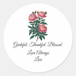 Party Birthday Shower Thank You   Runder Aufkleber